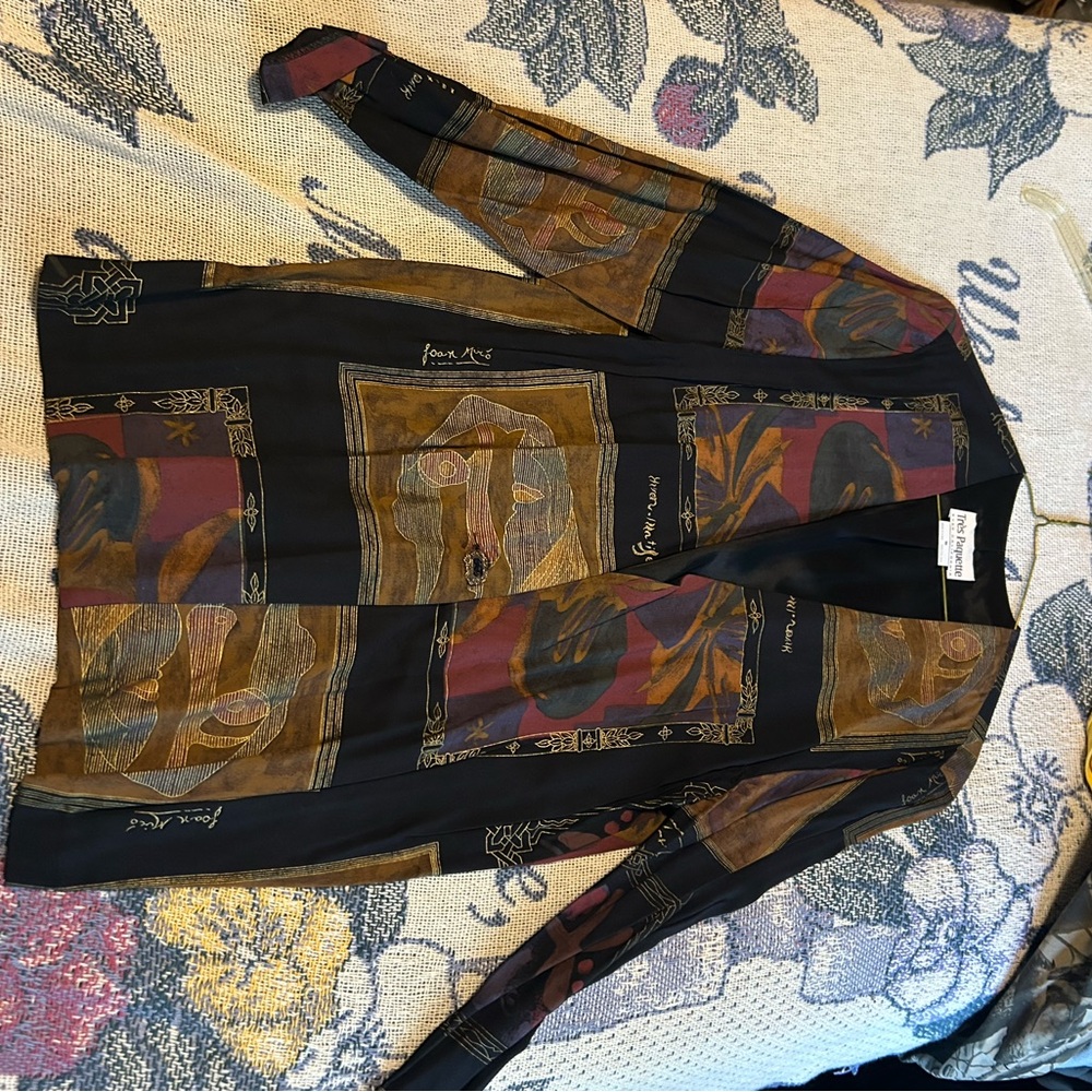 Byer California Black and Brown Patterned Blouse